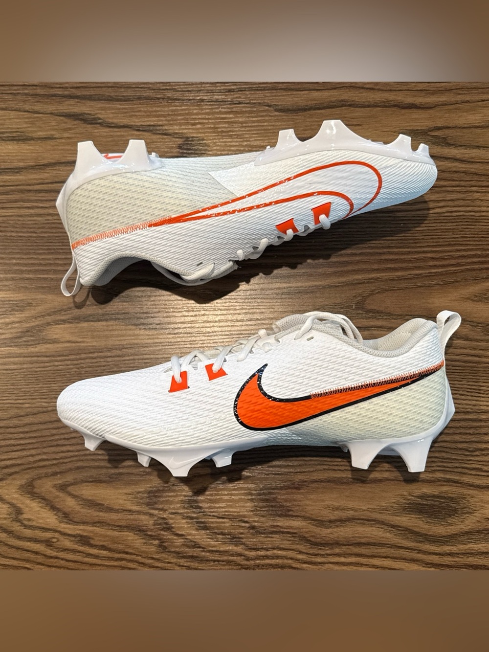 Size 14 Nike Vapor Edge Speed 360 2 White/Orange Football Cleats FJ1582-180 NEW